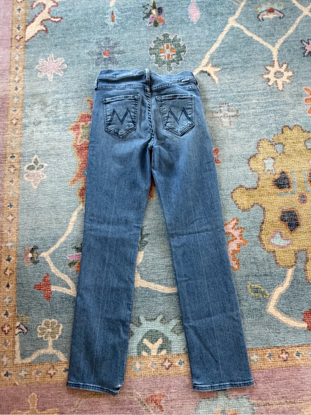 MOTHER Mid Rise Dazzler Ankle Jeans - Light Blue Wash - Picture 3 of 5